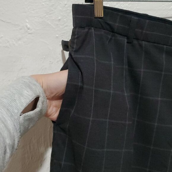 Vintage Polo Golf Buckle Back Pleated Pants with Windowpane Plaid Size 40x30 - Picture 3 of 15